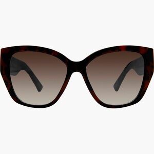 Kurt Geiger London Cat-Eye Sunglasses Dark Brown Tortoise Shell NWT